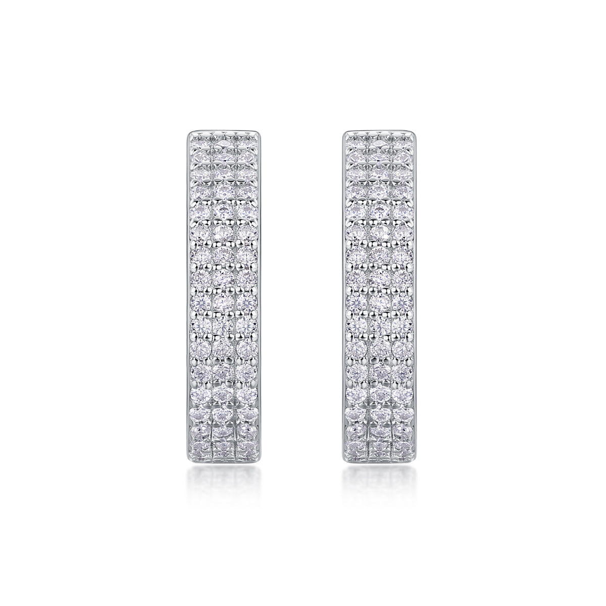 Women Luxury Earring 925 Sterling Silver Moissanite Diamond Silver Earrings Zircon Hoop Stud Earrings Women Earrings