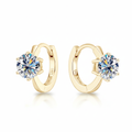 Women Luxury Earrings Fashion Moissanite Diamond S925 Silver Earrings High Quality Solitaire Hoops Women's Earrings