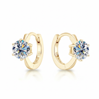 Women Luxury Earrings Fashion Moissanite Diamond S925 Silver Earrings High Quality Solitaire Hoops Women's Earrings