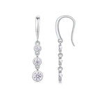 Women Luxury Earrings 925 Sterling Silver Rhodium-Plated Moissanite Diamond Silver Earrings Hoop Stud Women Earrings