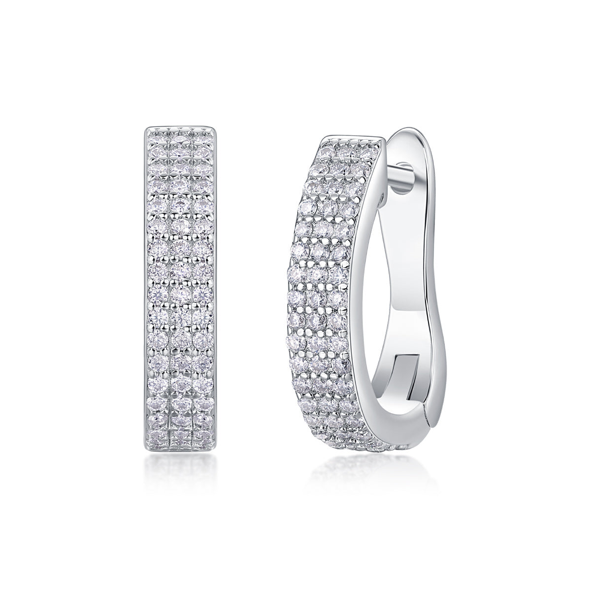 Women Luxury Earring 925 Sterling Silver Moissanite Diamond Silver Earrings Zircon Hoop Stud Earrings Women Earrings