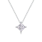 Women Luxury Pendant Necklace 925 Sterling Silver Moissanite Diamond Rhodium Plated Sparkling Fashion Women's Necklace