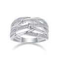 Women Luxury Ring S925 Sterling Silver Sparkling Stones Diamond Ring Silver Color Plated Rings Women Engagement Ring