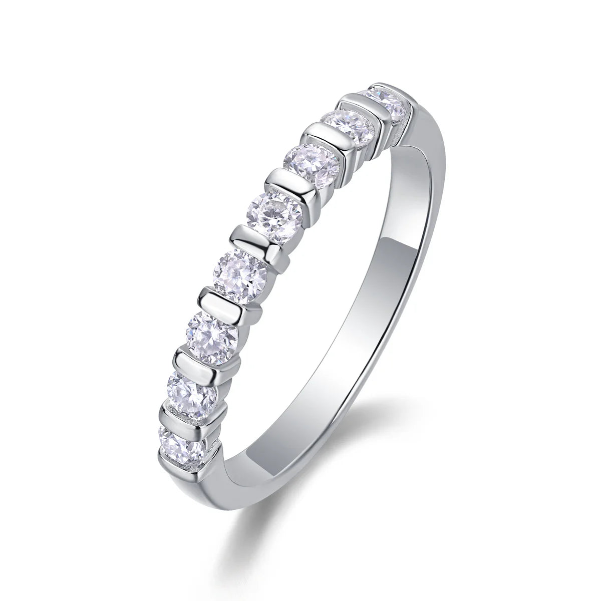 Women Luxury Ring 925 Sterling Silver Moissanite Diamond Ring High-End 18K White Gold Women Engagement Silver Ring