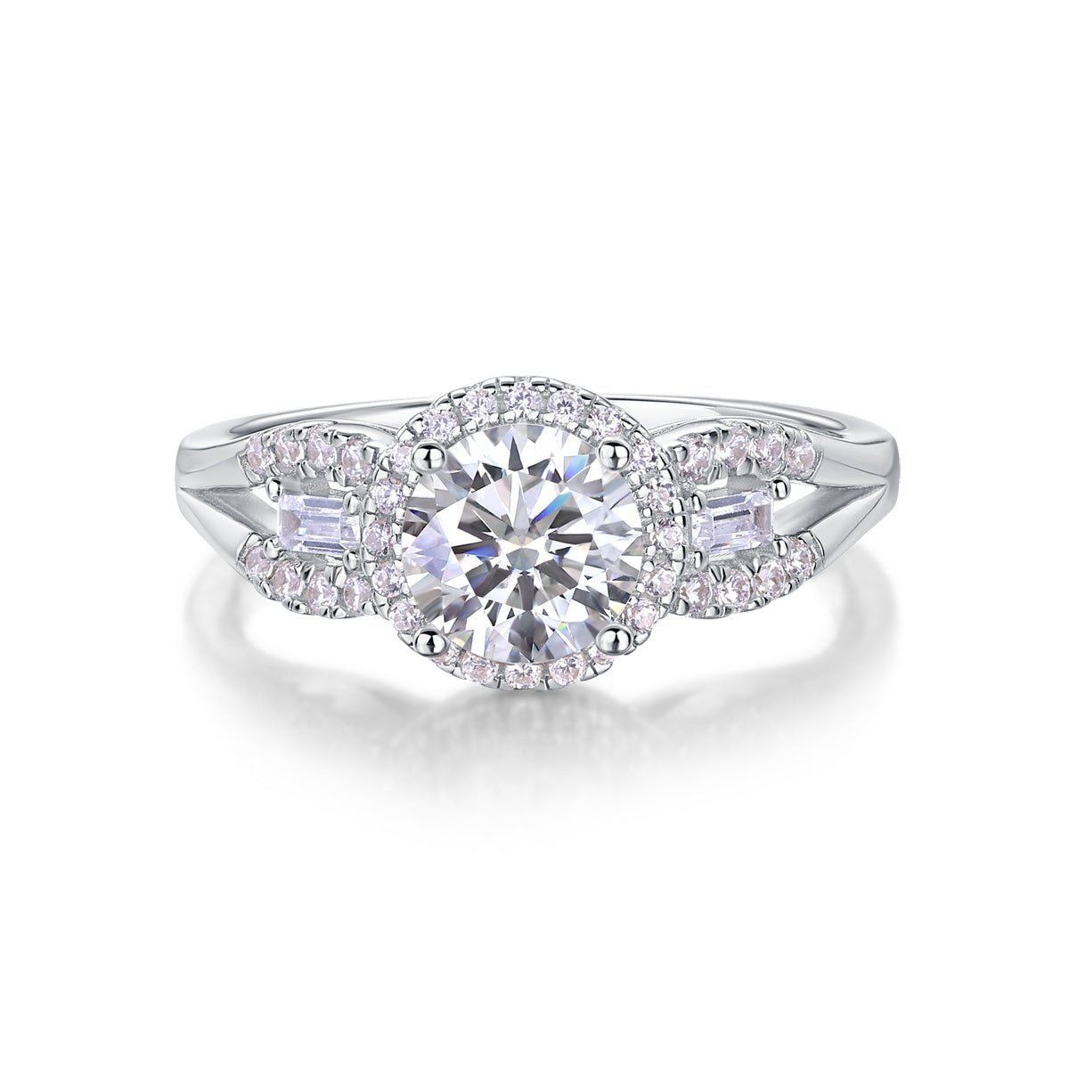 Women Luxury Ring Large Moissanite Diamond 925 Sterling Silver Rings High Quality Fashion Women Engagement Rings
