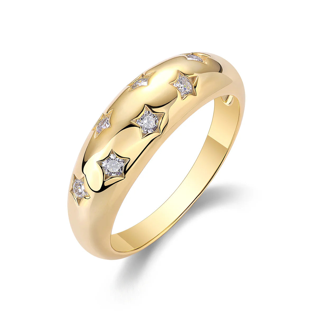 Women Luxury Rings Gold Color Plated S925 Sterling Silver Adjust Moissanite Diamonds High End Women Engagement Ring