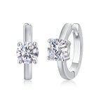 Women Luxury Earrings 925 Sterling Silver Hoop Earrings Moissanite Diamond Earrings Stud Silver Plated Women Earrings