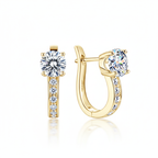 Women's Luxury Earring 925 Sterling Silver U-shaped Hoop Earrings High-grade Moissanite Diamond Women's Earrings