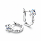 Women's Luxury Earring 925 Sterling Silver U-shaped Hoop Earrings High-grade Moissanite Diamond Women's Earrings