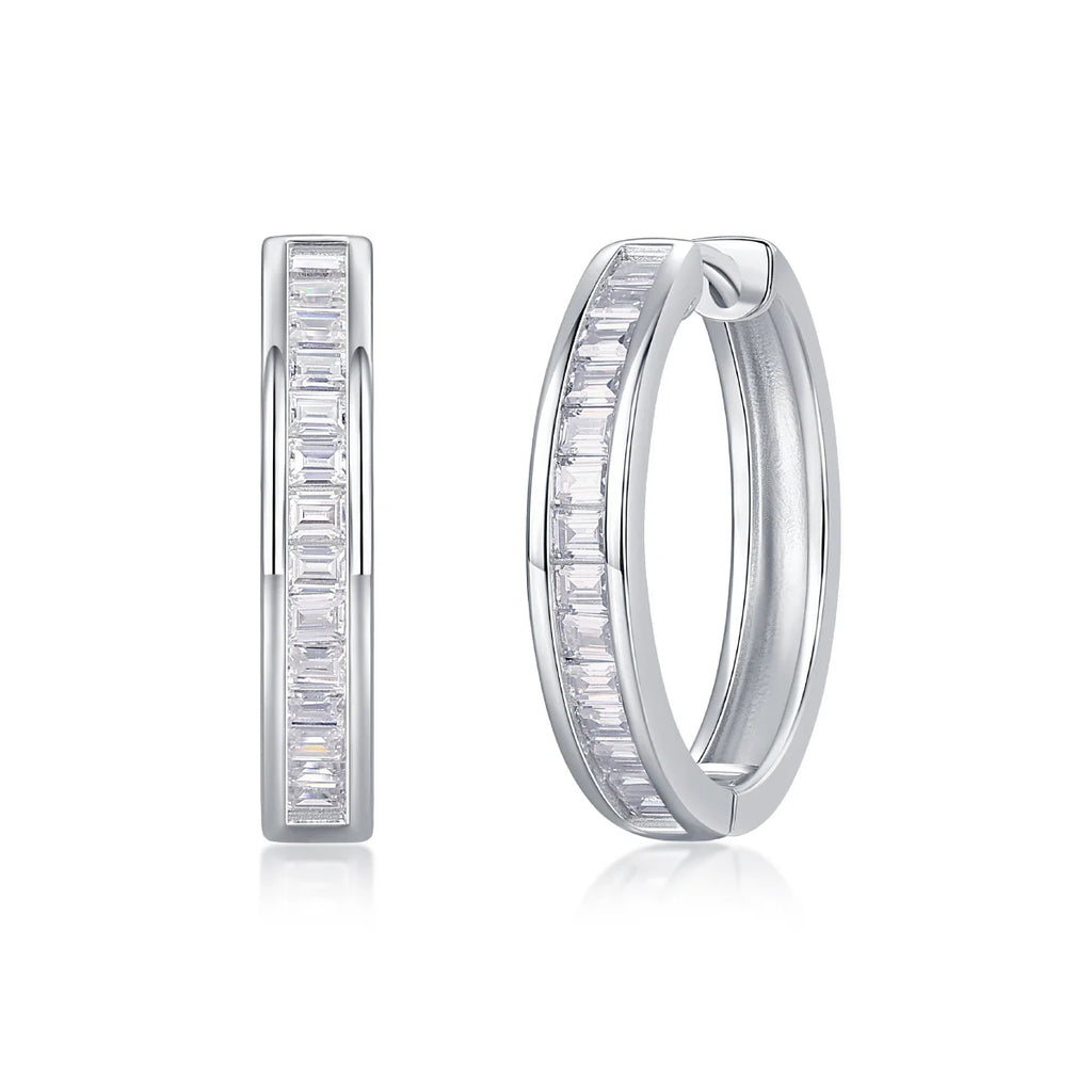 Women Luxury Earring Moissanite Diamond Earring 925 Sterling Silver Earrings Hoop Classic Hypoallergenic Stud Women Earring