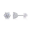 Women's Luxury Earring 925 Sterling Silver Freehand Flower Moissanite Diamond Earrings Stud Inlaid Women's Earring
