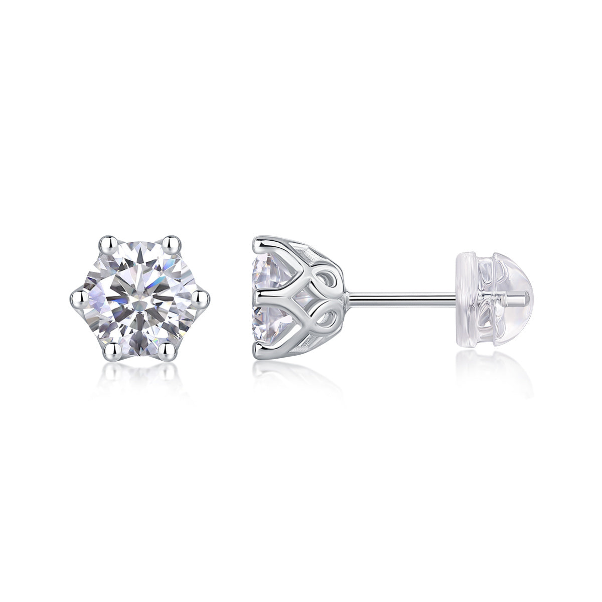 Women's Luxury Earring 925 Sterling Silver Freehand Flower Moissanite Diamond Earrings Stud Inlaid Women's Earring