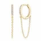 Women Luxury Earrings S925 Sterling Silver Moissanite Diamond Earrings High Quality Tassel Chain Hoop Women Earrings