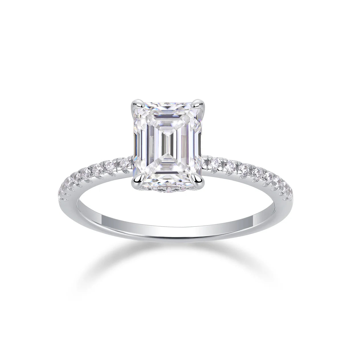 Women's Luxury Ring Square Moissanite Diamond Ring Hypoallergenic 925 Sterling Sliver Ring Women's Engagement Ring