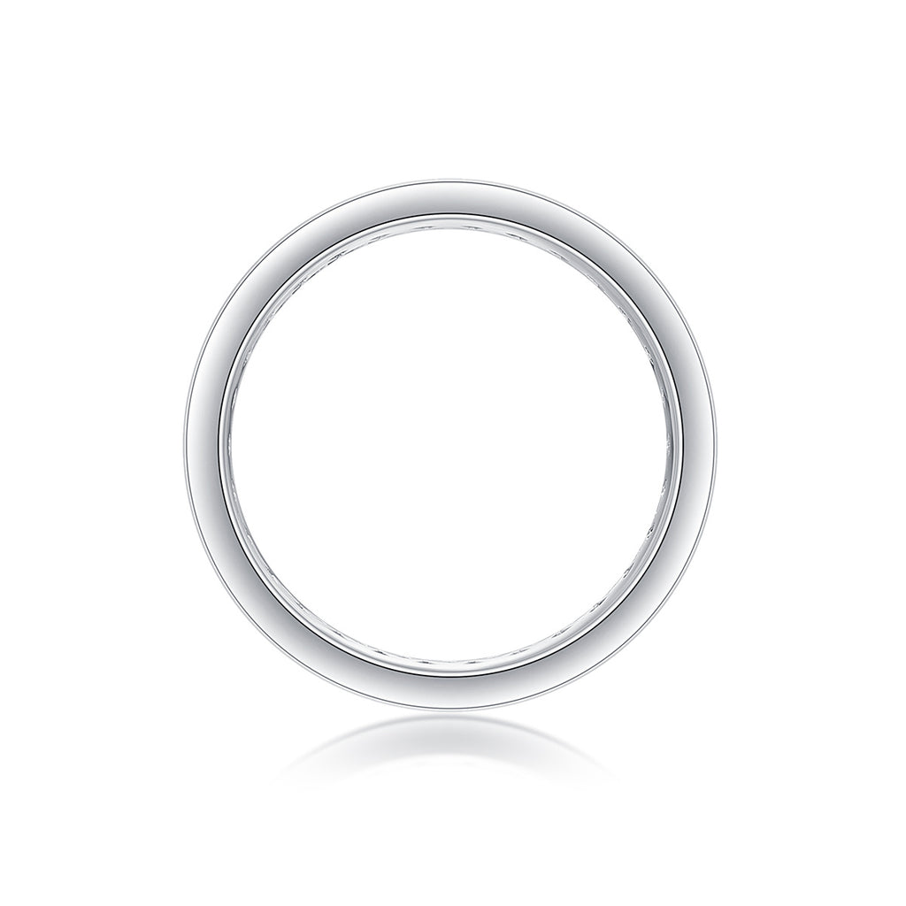 Women's Luxury Ring Moissanite Diamond Rin S925 Sterling Silver Full Circle Channel Setting Ring Women Engagement Ring