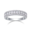Women Luxury Ring 925 Sterling Silver Rhodium Plated Moissanite Diamond Ring 18K White Gold Women Engagemenr Ring