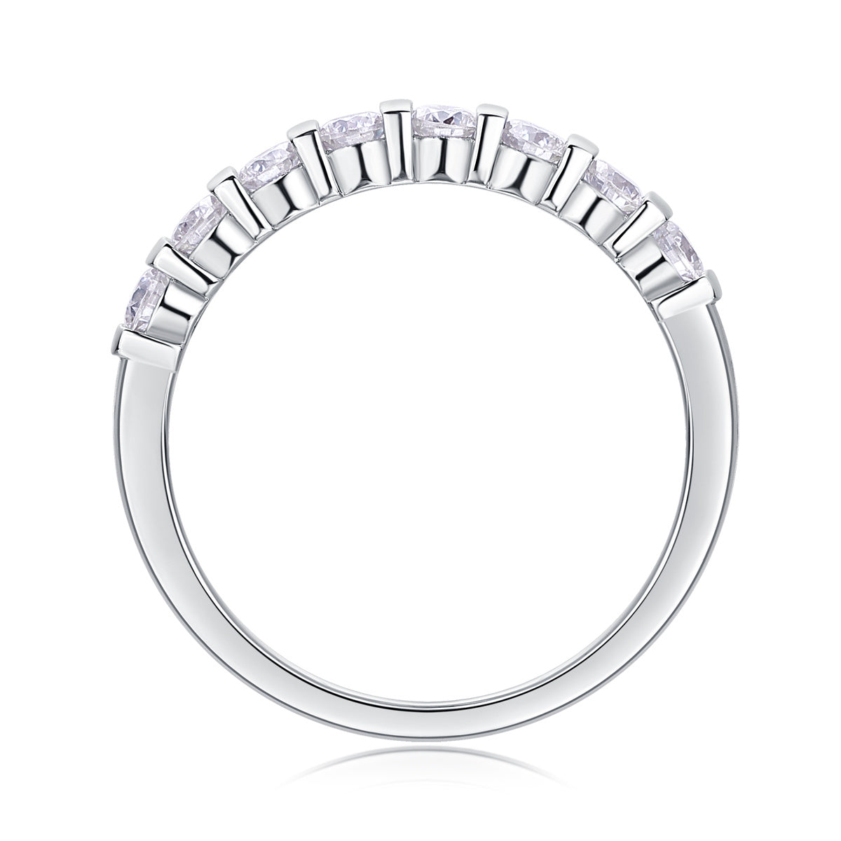 Women Luxury Ring 925 Sterling Silver Moissanite Diamond Ring High-End 18K White Gold Women Engagement Silver Ring
