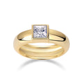 Women Luxury Ring Square Moissanite Diamond Ring S925 Sterling Silver Ring 18K Plated Women Engagement Silver Ring