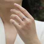 Women's Luxury Ring Square Moissanite Diamond Ring Hypoallergenic 925 Sterling Sliver Ring Women's Engagement Ring