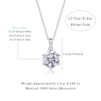 Women's Luxury Nacklace 925 Sterling Silver Moissanite Diamond Snowflake 3CT VVS1 D High Quality Women's Necklace