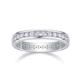 Women's Luxury Ring Moissanite Diamond Rin S925 Sterling Silver Full Circle Channel Setting Ring Women Engagement Ring