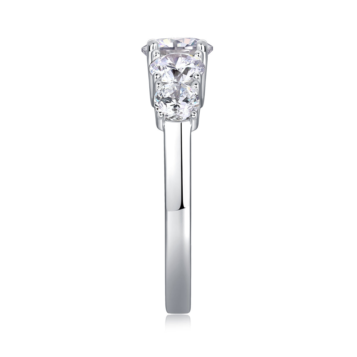 Luxe ring voor dames met moissaniet en diamanten, 925 sterling zilver, 18 karaat verguld, fijne sieraden, verlovingsring voor dames